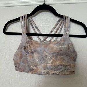 Athleta Multi-Color Strappy Sports Bra